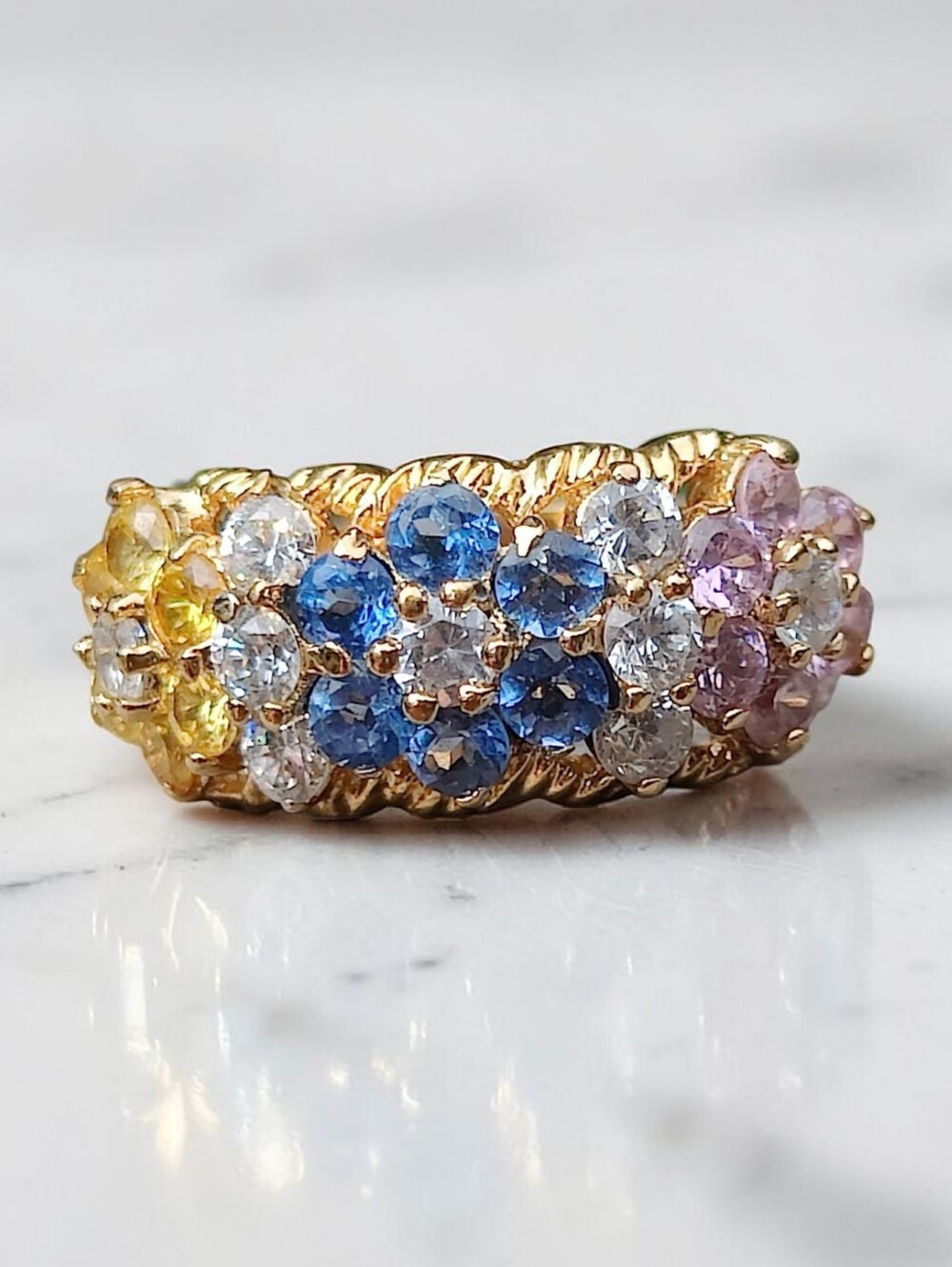 Vermeil Sterling Silver Ross-Simons Flower Ring